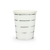 Silver Frenchie Striped 9 oz Cups