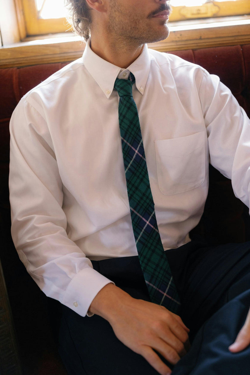 Ties in Emerald Plaid