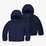 Kids reversible fleece puffer jacket