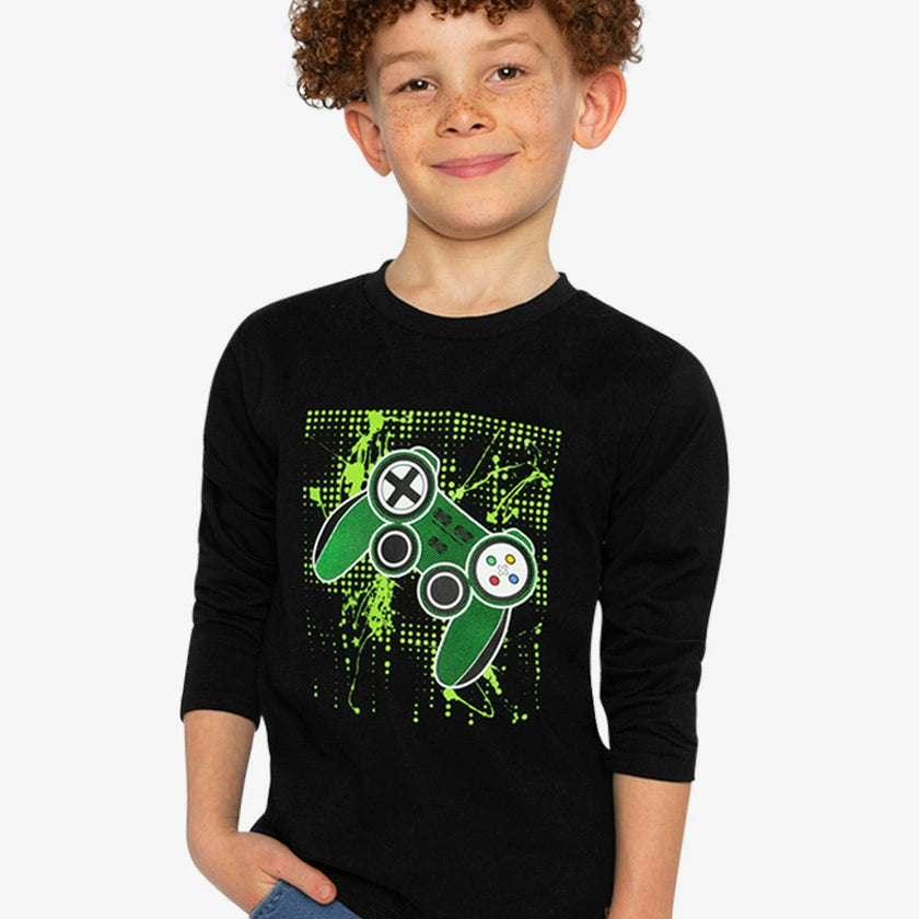 Long Sleeve T-Shirt Black And Green