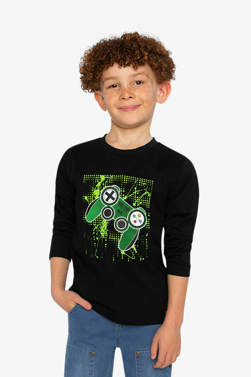 Long Sleeve T-Shirt Black And Green