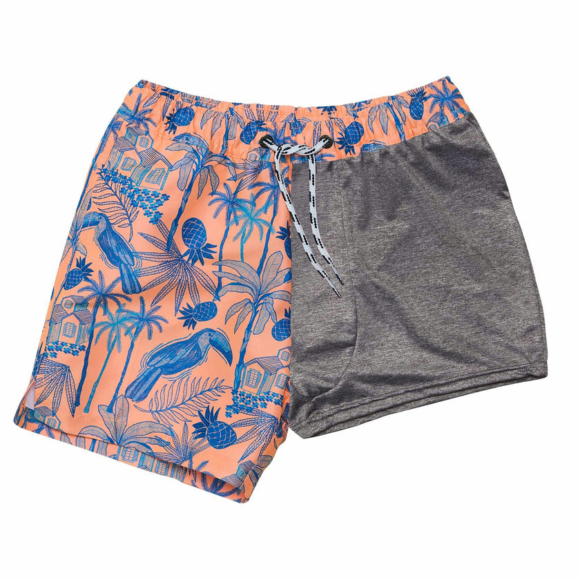 Sustainable Comfort Lined Drawstring Swim Short