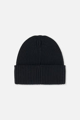 Ribbed Knit Hat Black