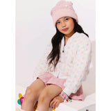 Pastel Bows Fuzzy Bomber