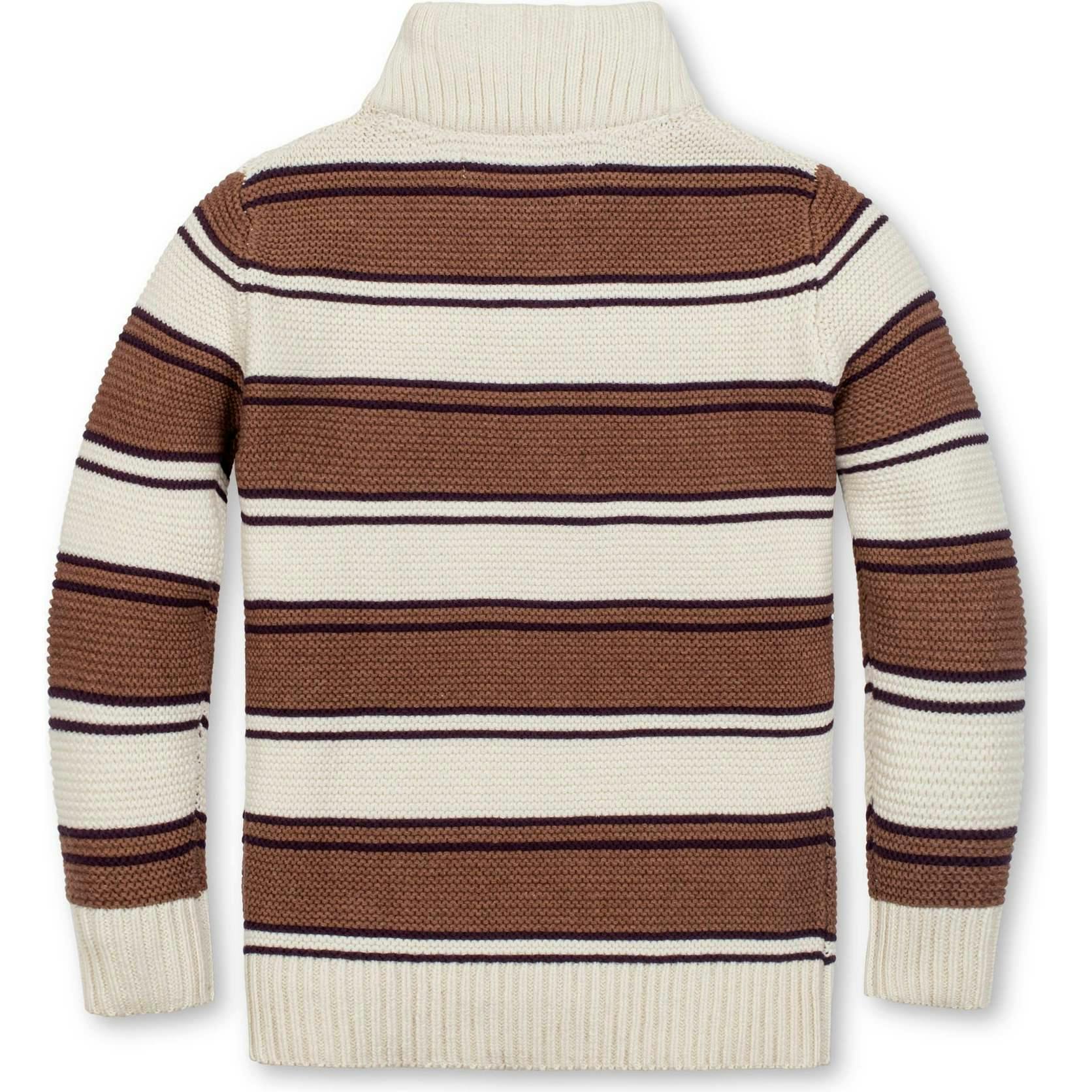 Organic Mock Neck Stripe Sweater
