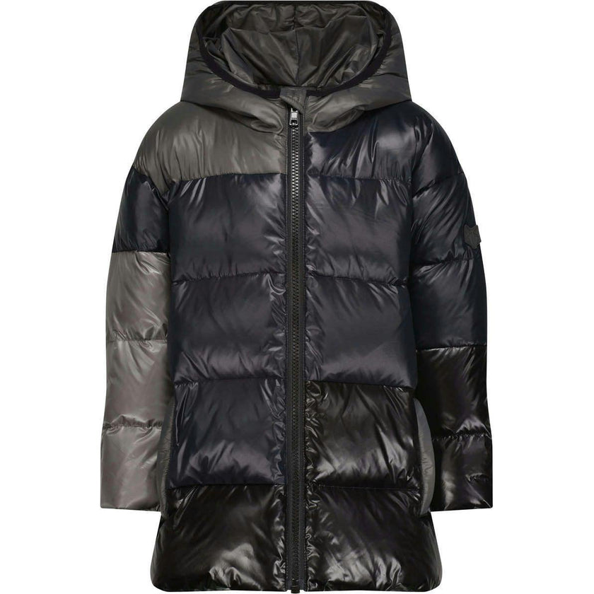 The Misty Mirage High Collar Hooded Long Puffer Coat