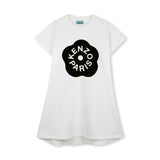 White Kenzo Logo Dress