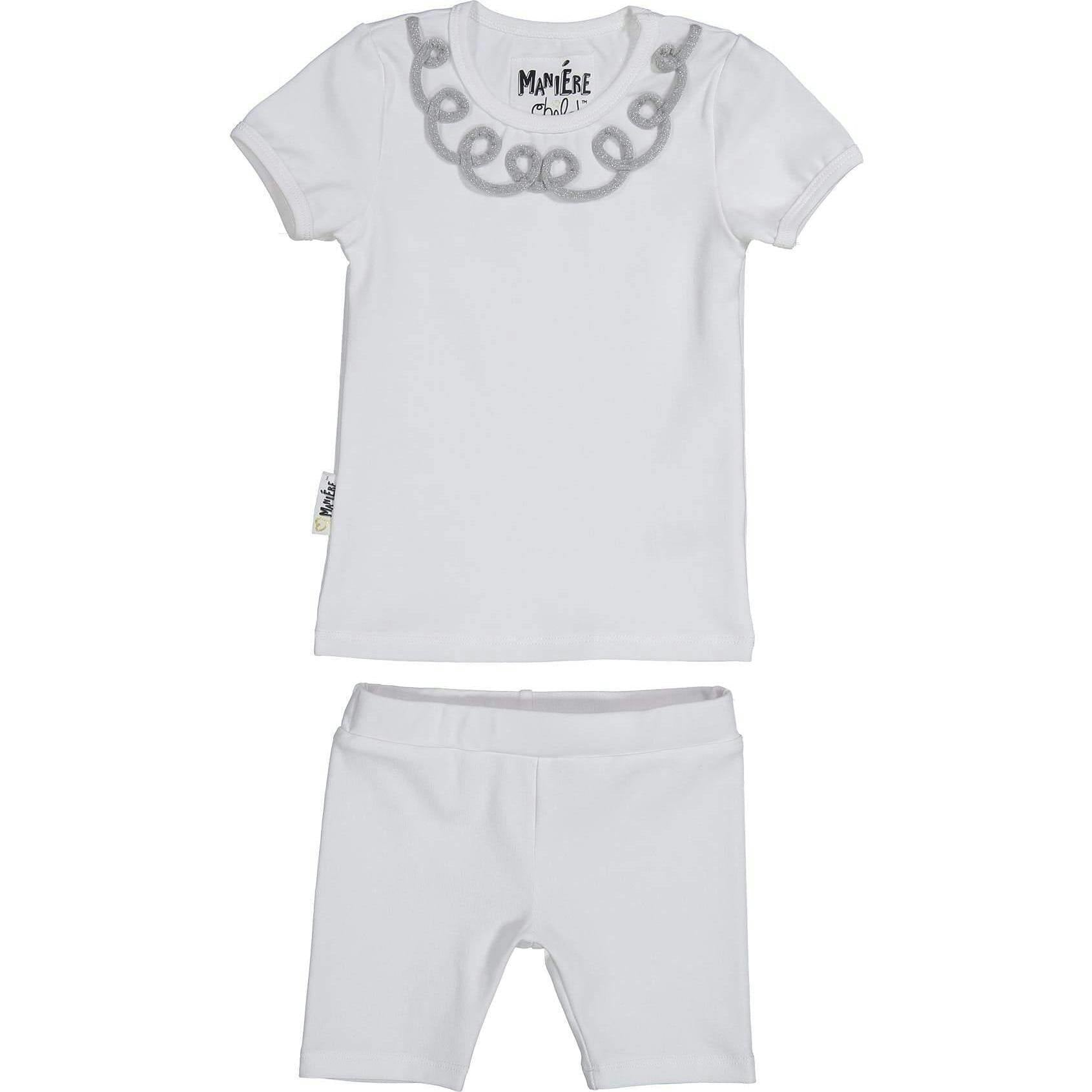 Soutache Design 2-Piece Top & Short Set
