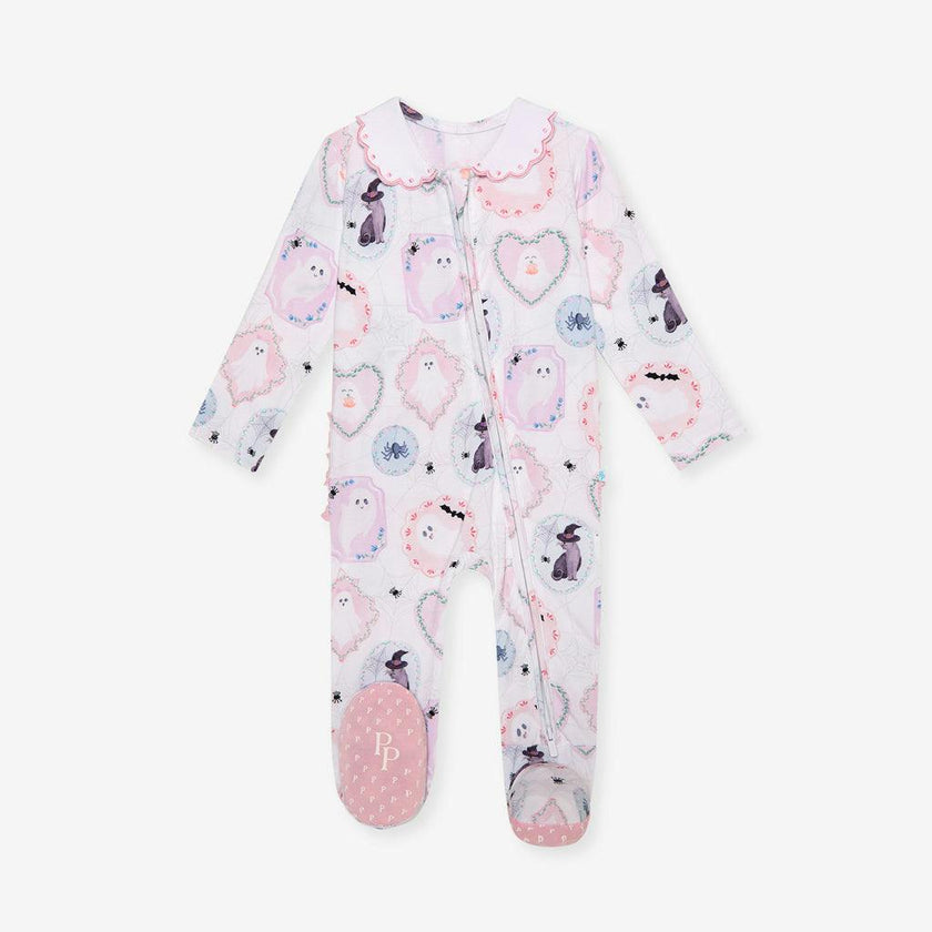 Posh Spooks Footie Scallop Collar One Piece