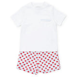 Walker Boys' Short Set - Schoolhouse Apples Blue