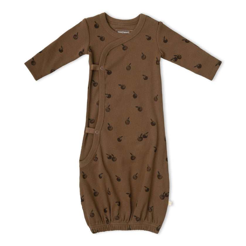 Organic Kimono Infant Sleep Gown - Apple