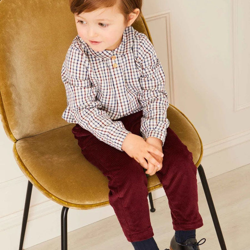 Corduroy Trousers in Burgundy (18mths-5yrs)
