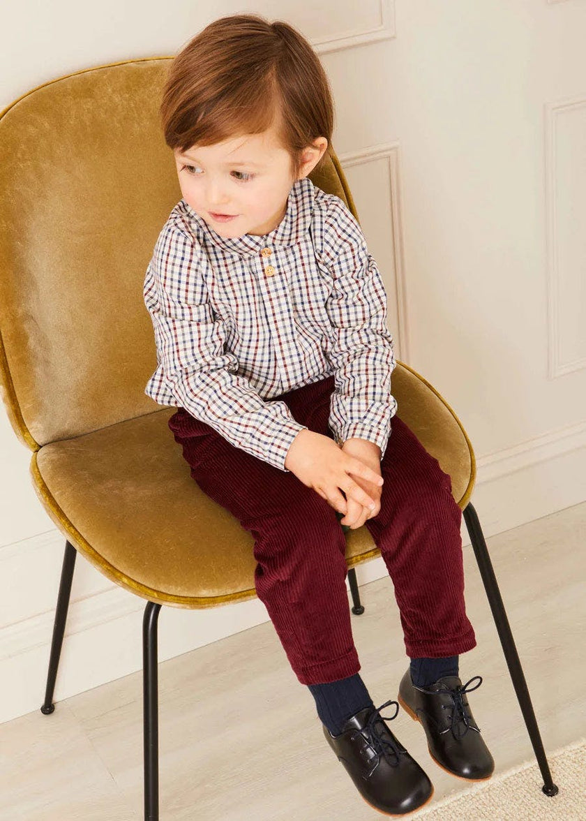 Corduroy Trousers in Burgundy (18mths-5yrs)
