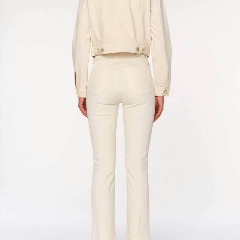 Mara Straight Mid Rise Instasculpt™ Ankle Jeans | Ecru