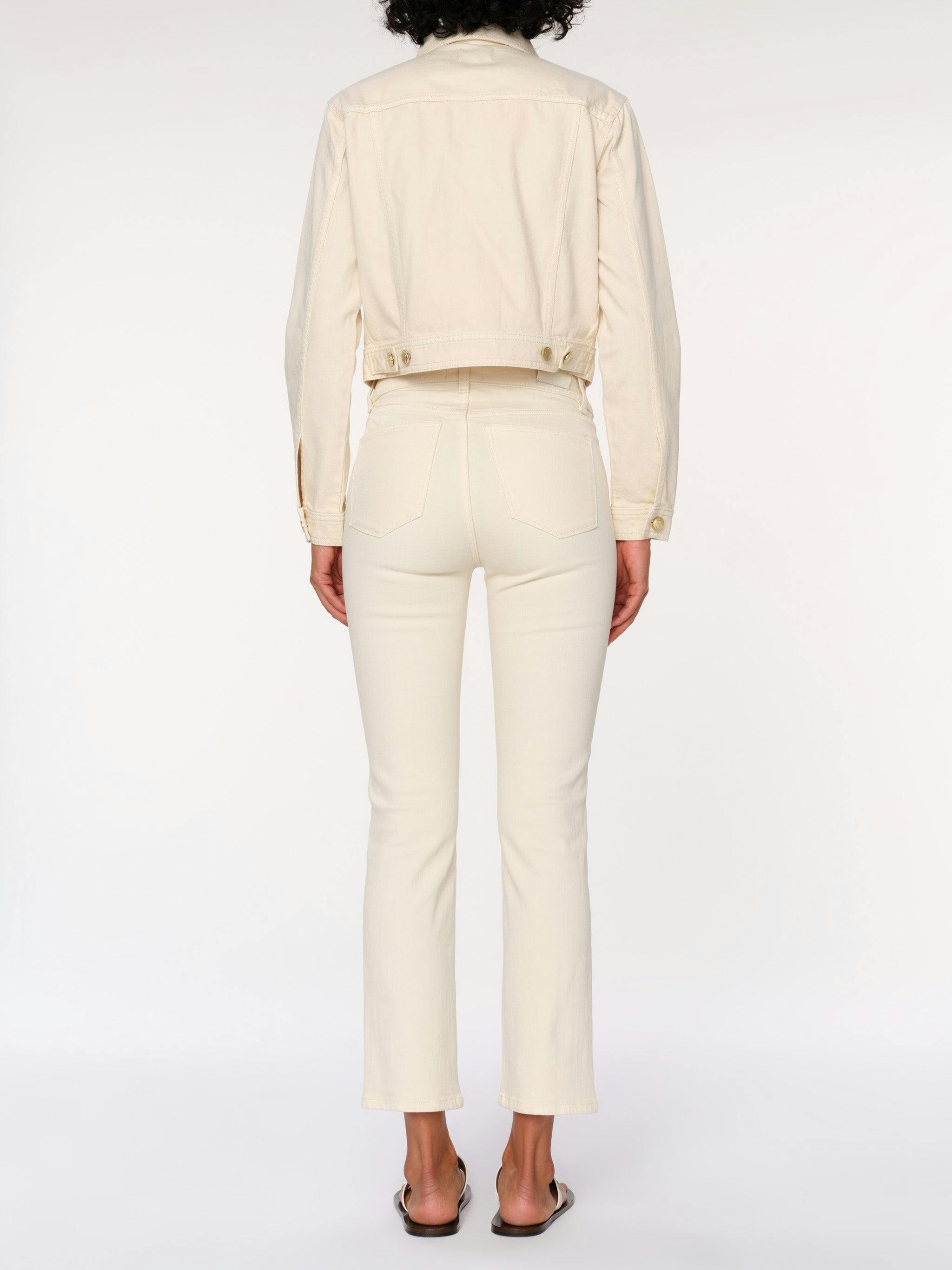 Mara Straight Mid Rise Instasculpt™ Ankle Jeans | Ecru