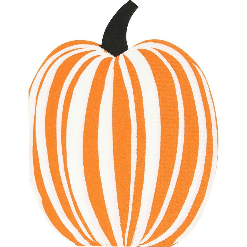 Stripe Pumpkin Napkins
