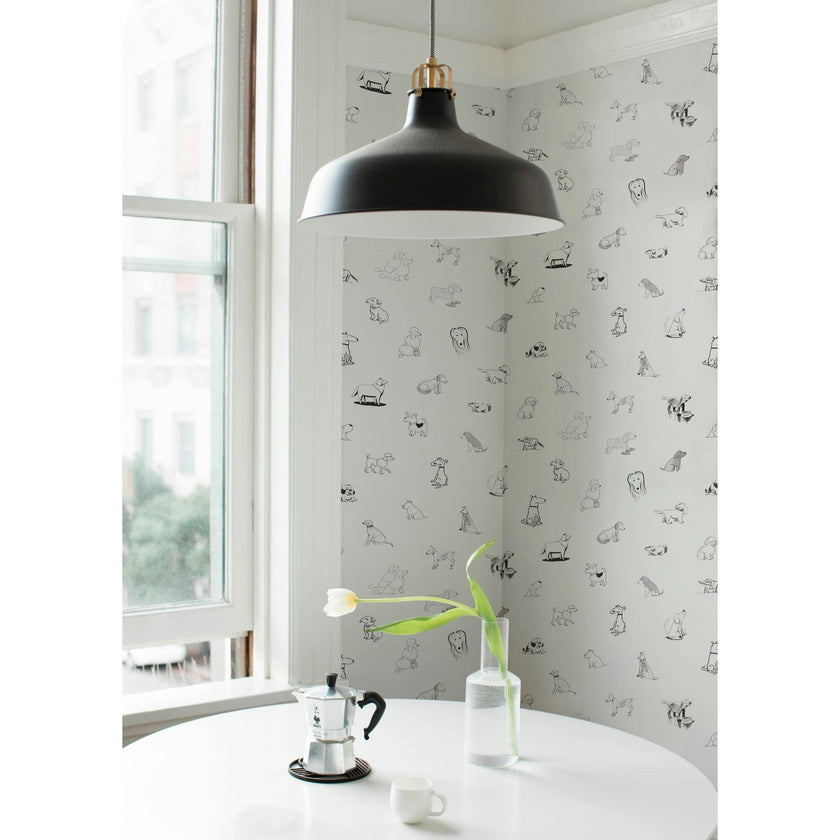 Good Dogs Everywhere Woven Wallpaper
