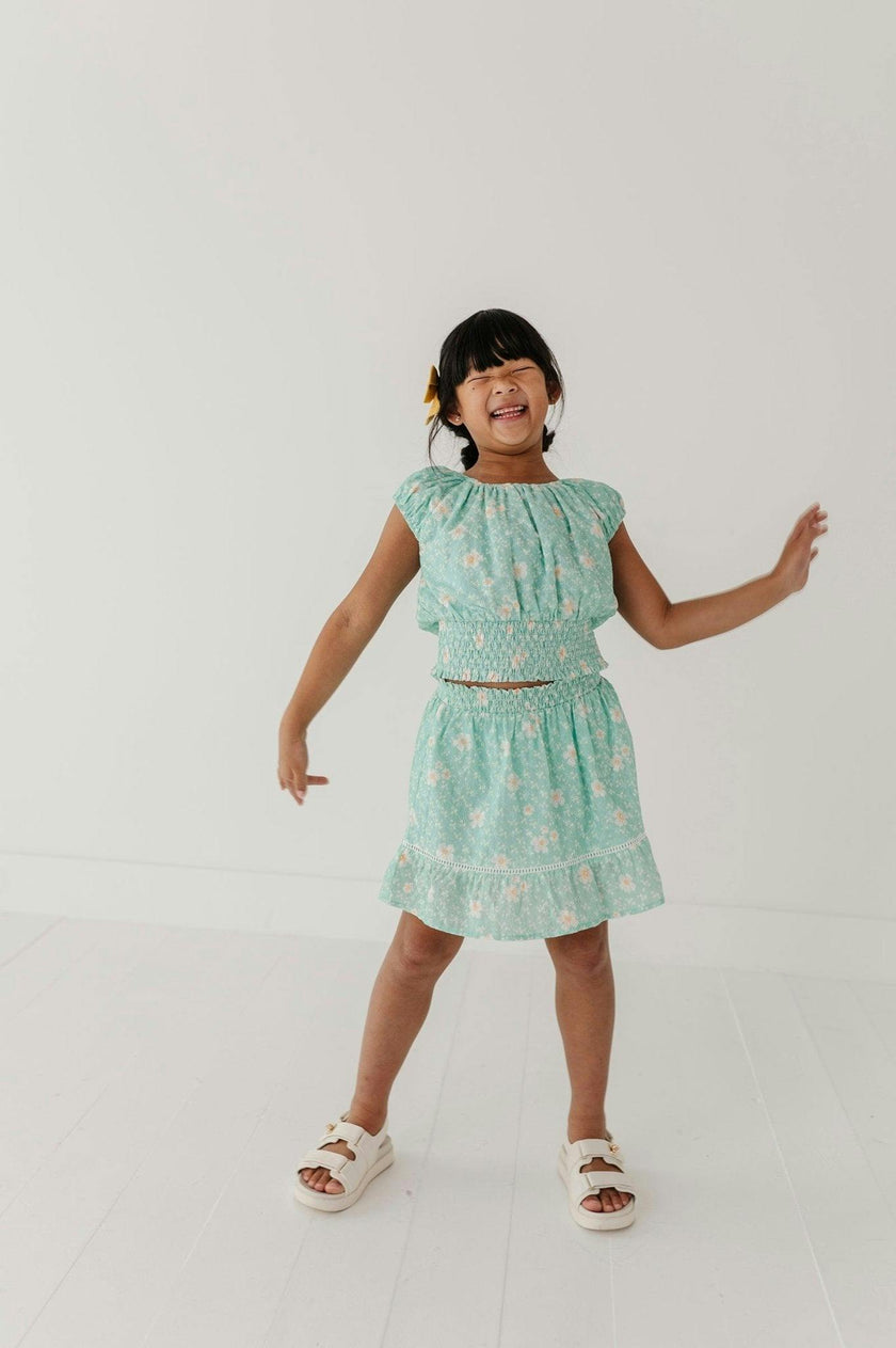 Smocked Eyelet Skirt