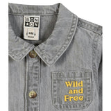 BONTON Soft Grey Embroidered Pan Baby Shirt
