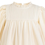 Beige Eyelet Embroidered Dress