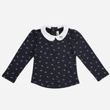 Camila White Collar Top