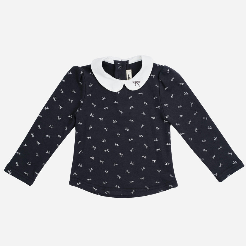 Camila White Collar Top
