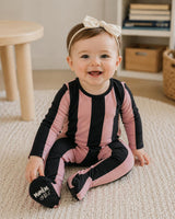 Striped Cotton Long Sleeve Footie