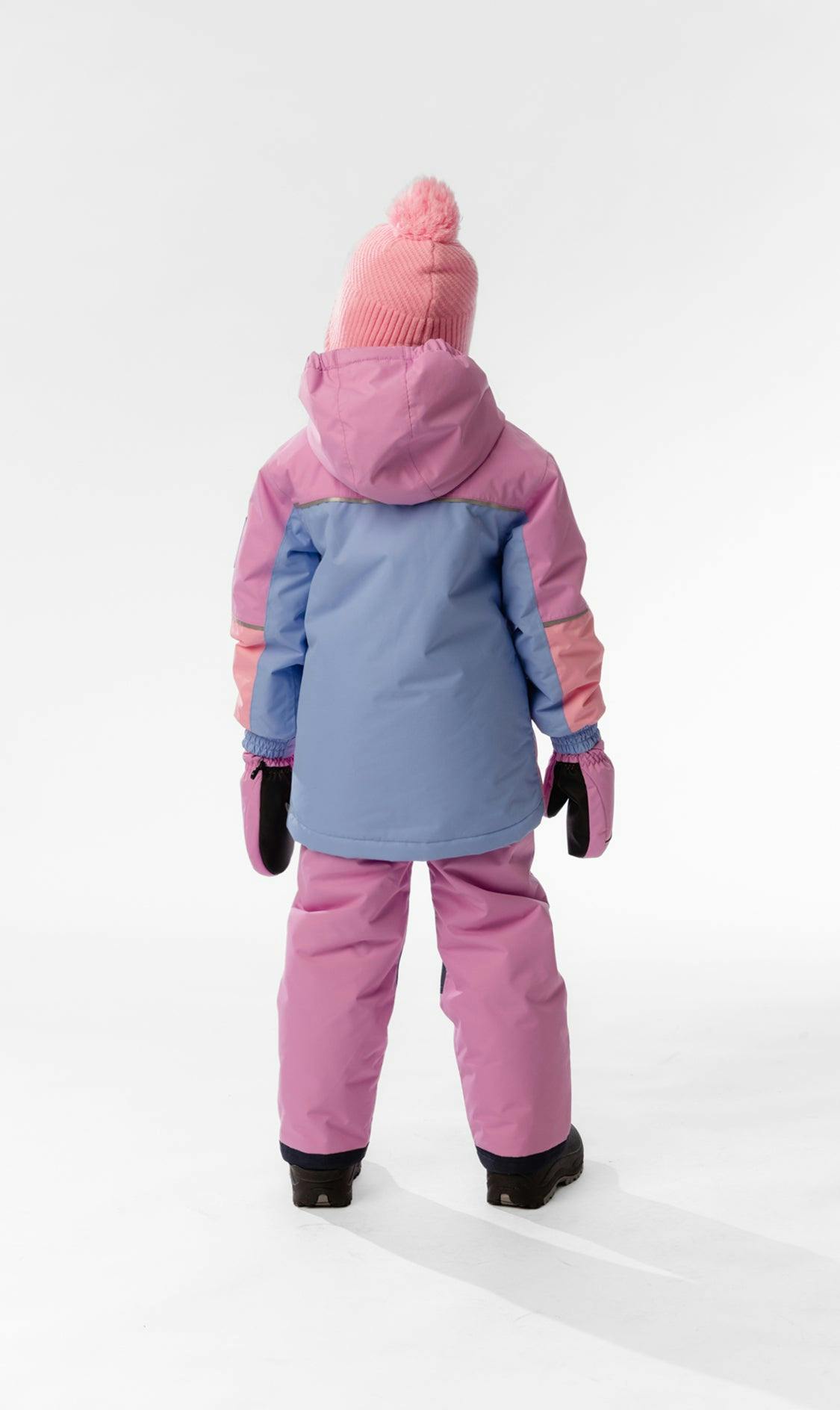 Light Weight Two Piece Chill Snowsuit Pink Blue and Mauve