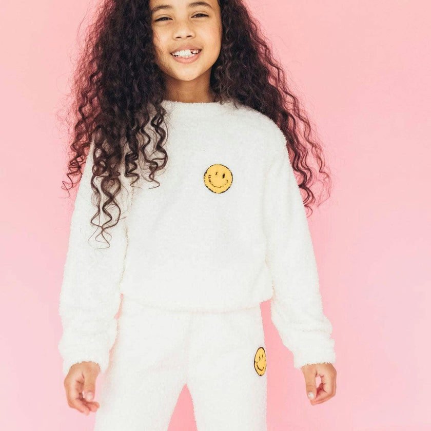Blue Bright Smile Patch Fuzzy Set