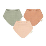 Kaleidoscope Rose Cotton Bandana Baby Bib (3 Pack)