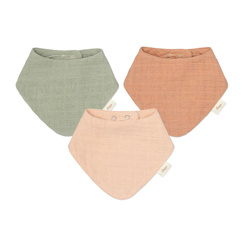 Kaleidoscope Rose Cotton Bandana Baby Bib (3 Pack)