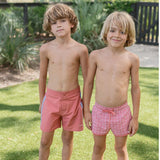 Boys Poppy Gingham Boardie