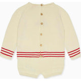 Red Stripe Ancla Cotton Baby Knitted Set
