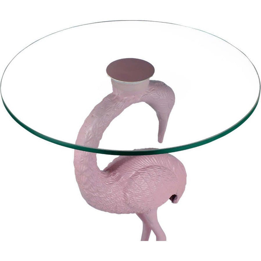 Blanche 25" Classic Mid-Century Glass Top End Table