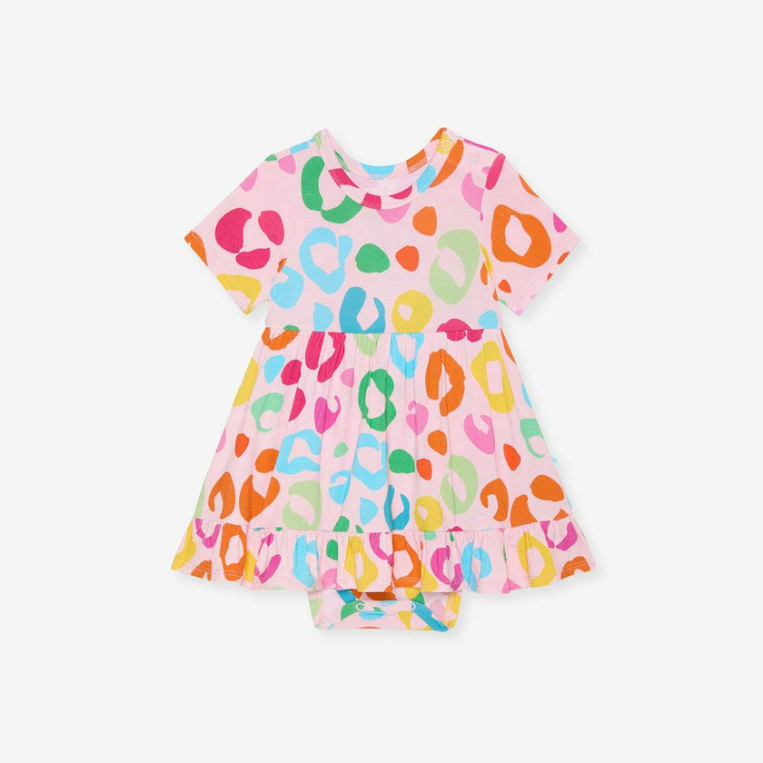 Luella Ruffled Twirl Bodysuit Dress