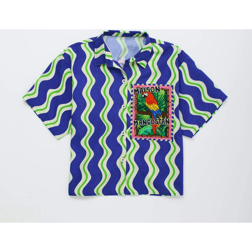 LOROS WAVY SHIRT BLUE