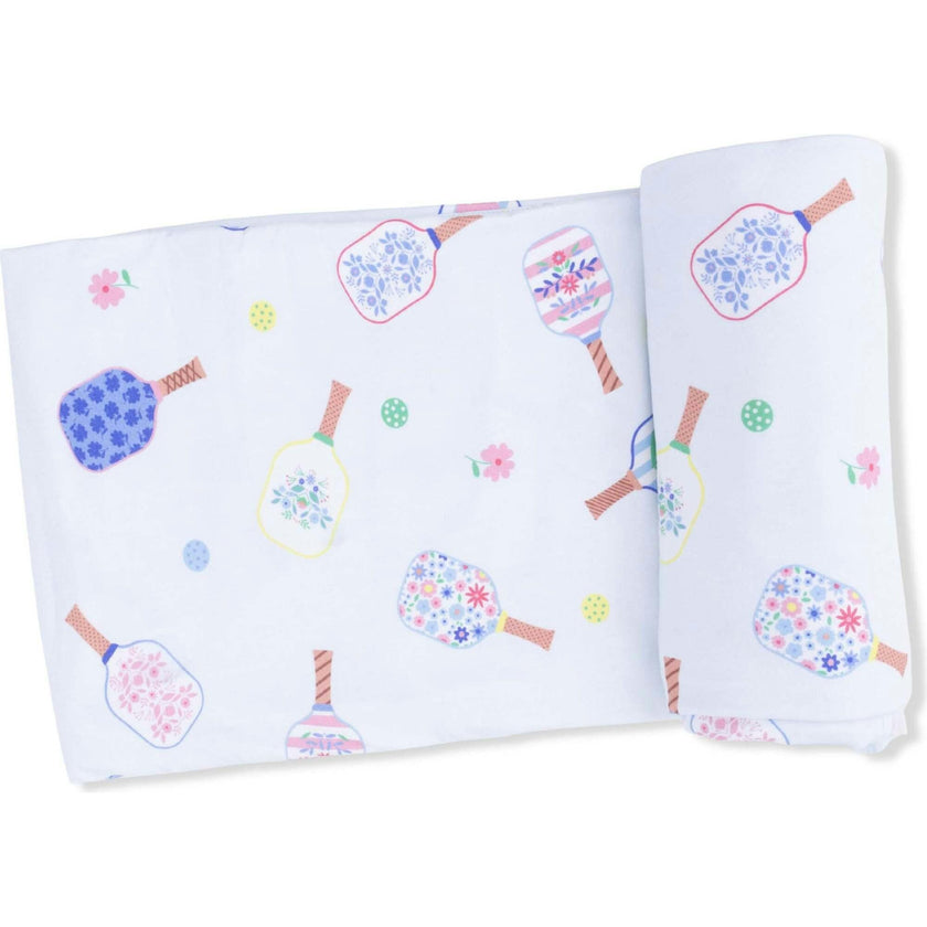 Floral Pickleball - Swaddle Blanket