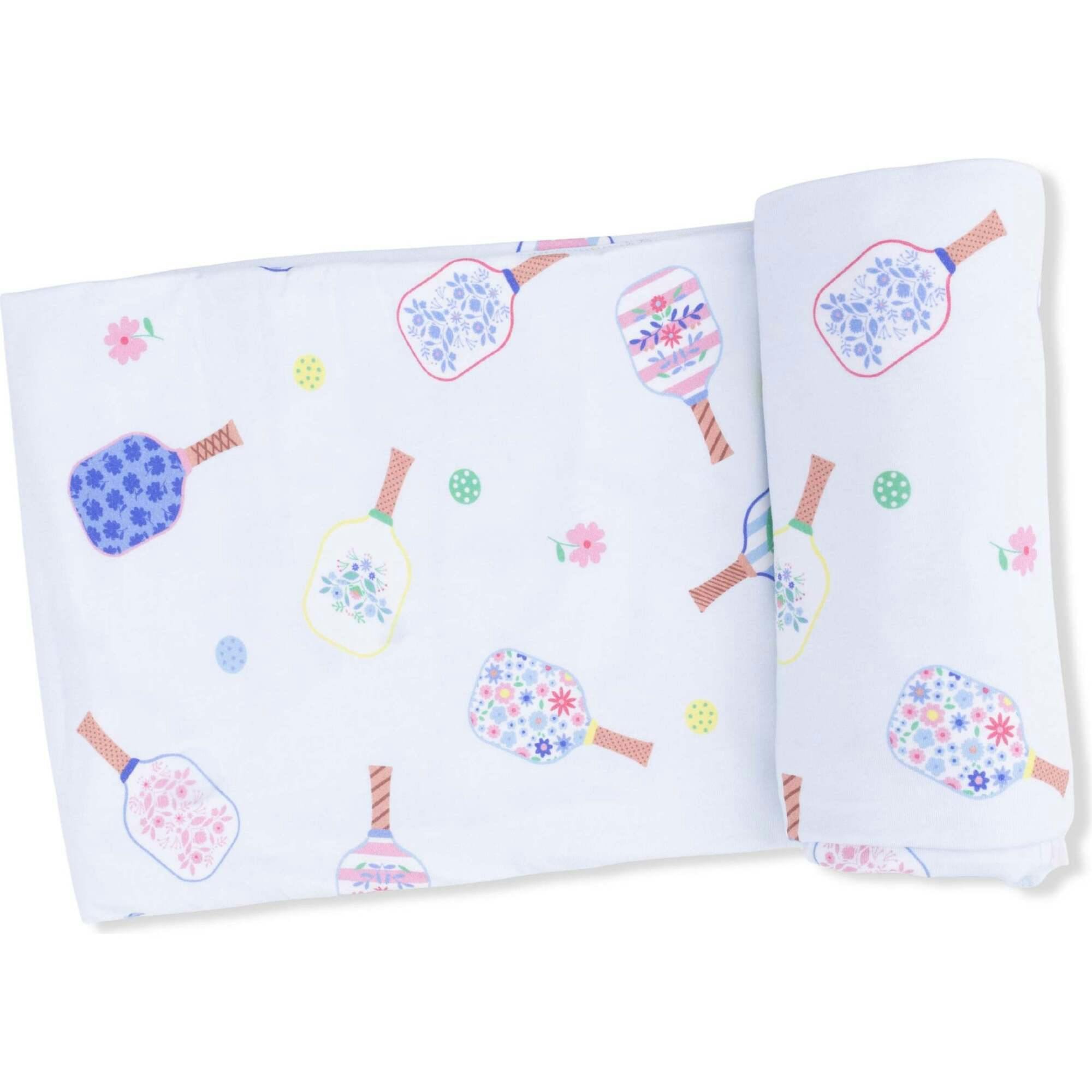 Floral Pickleball - Swaddle Blanket