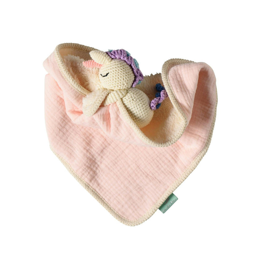 Lovey with Crocheted Rattle