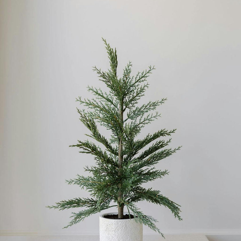 24" / 2’ Artificial Evergreen Cedar Tree Set