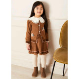 Lace Trim Petal Collar Top in Cream (3-10yrs)