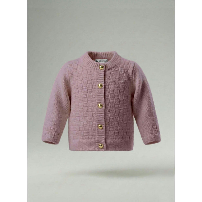 The Aspen Cashmere Baby Cardigan | Rose