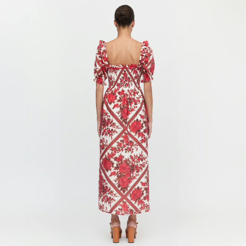 The Scarlett Nap Dress - Red Diamond Rose