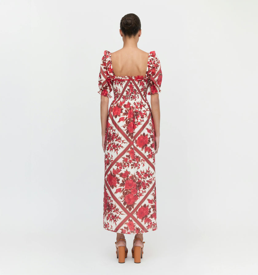 The Scarlett Nap Dress - Red Diamond Rose