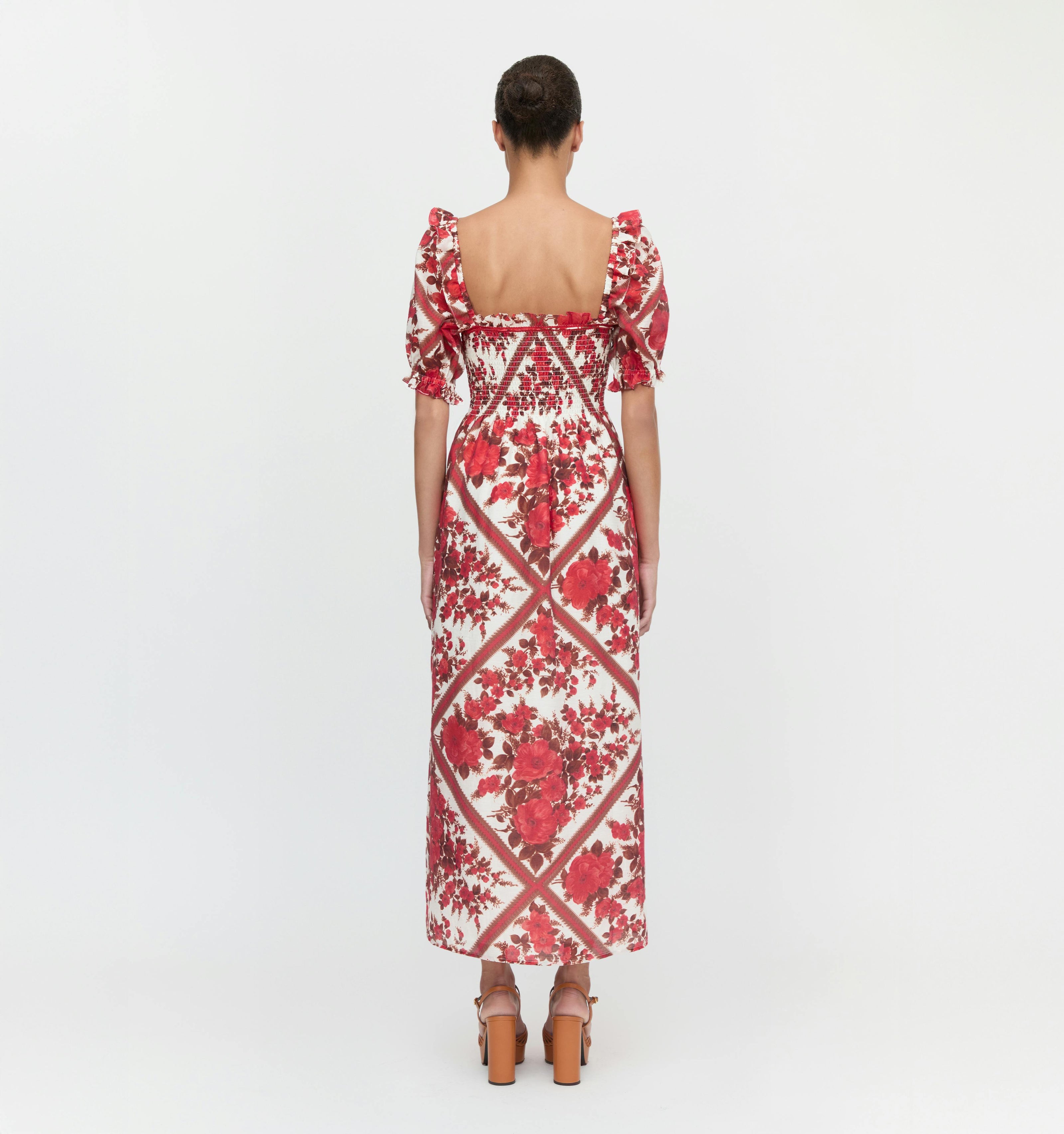 The Scarlett Nap Dress - Red Diamond Rose