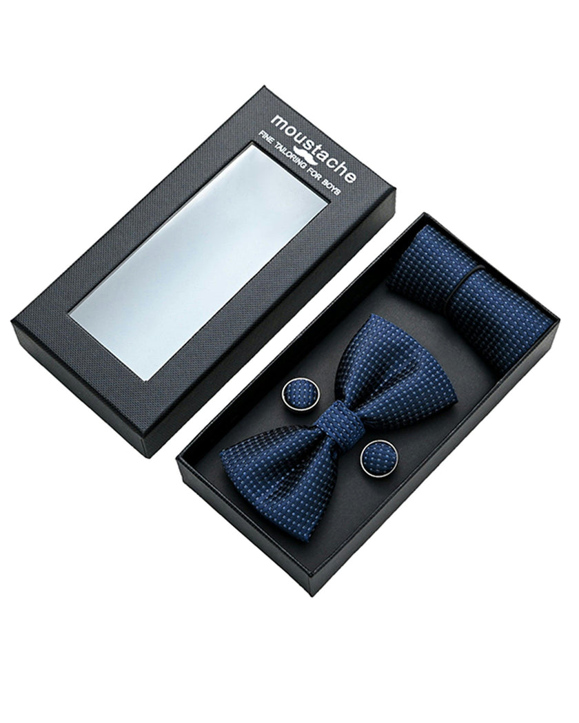 Navy and Light Blue Bowtie Set