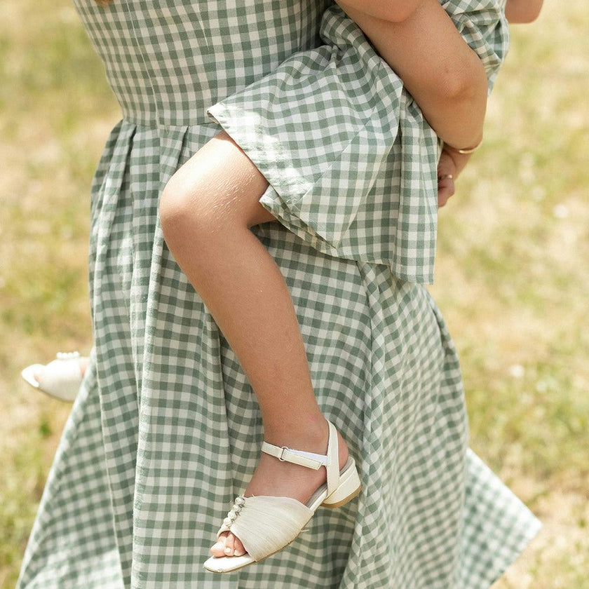 Amber Dress in Sage Gingham
