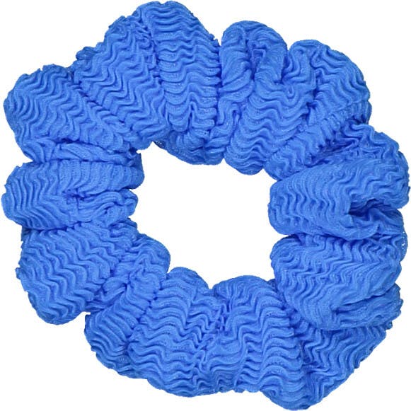 Blue Waves Textured Scrunchie