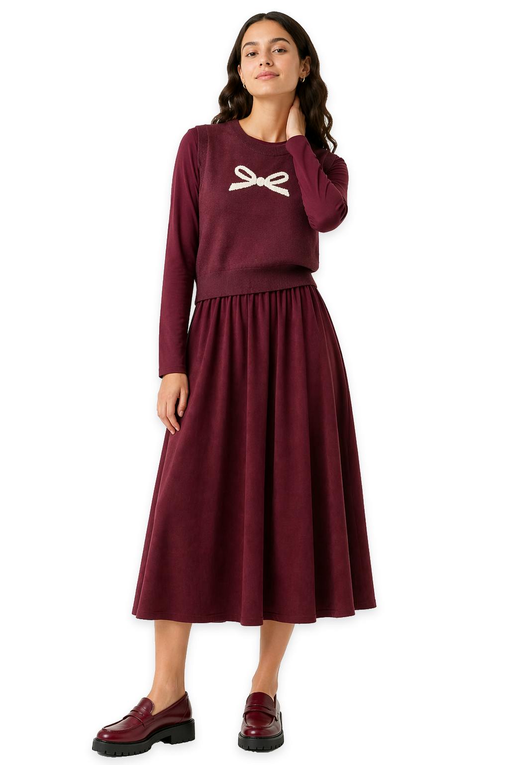 Suede Midi Dress