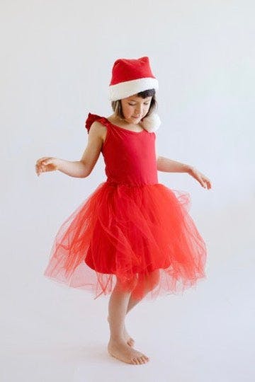 Red Elf Holiday Dress for Kids – Christmas Party Outfit -  Eco-friendly stocking stuffer